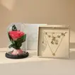 Mom’s Heartfelt Keepsake: Forever Rose & Golden Blossom Jewelry Set