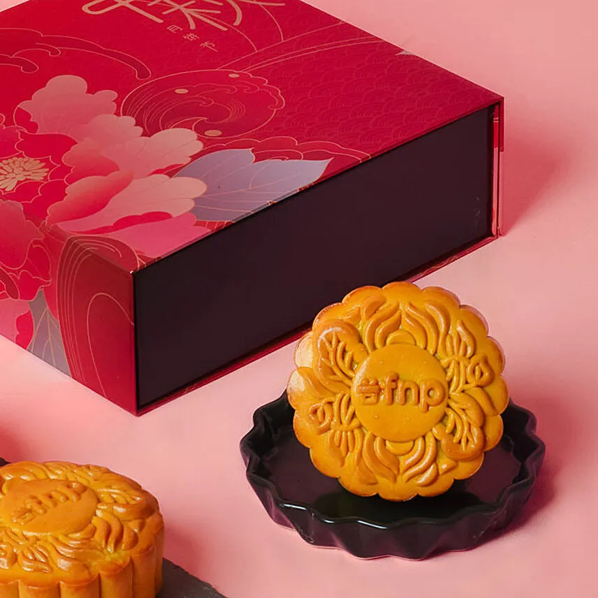 FNP White Lotus Single Yolk Mooncakes