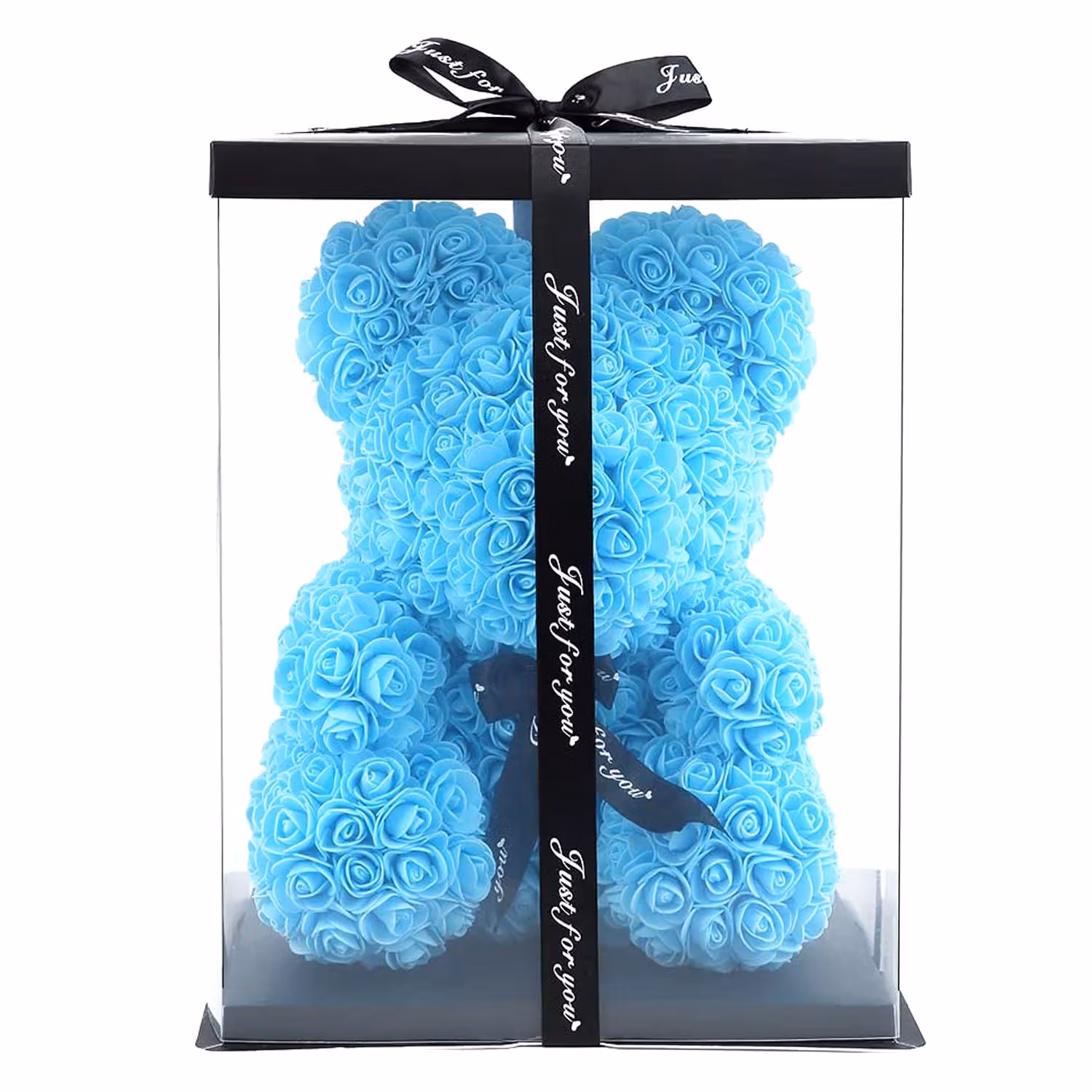 Artificial Blue Roses Teddy