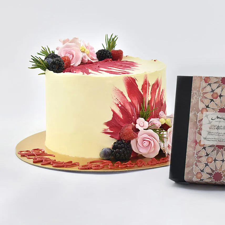 Birthday Surprise Vanilla Cake with Mirzam Chocolates