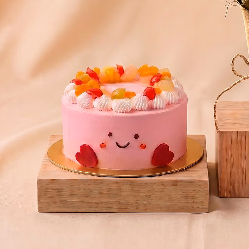 Preserved Flowers Jellycat Bouquet & Mixed Fruit Cake Gift