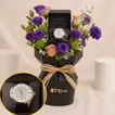 Titan Off-White Dial Men's Watch n Flower Bouquet 