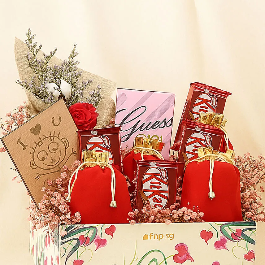 Treats Perfume and Flower Valentine Hamper