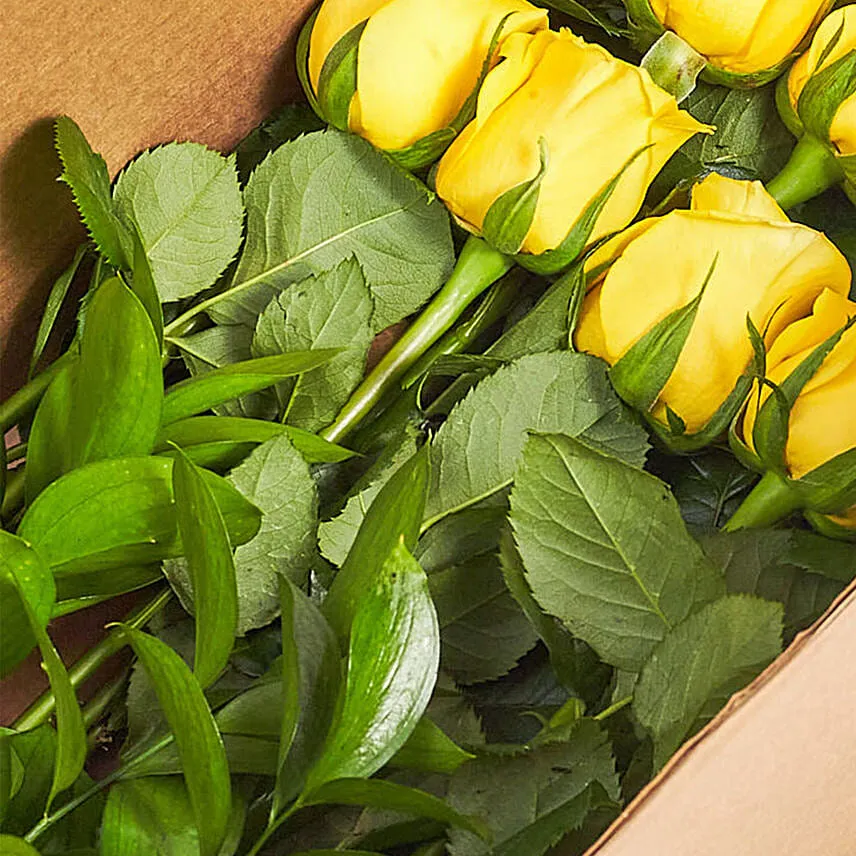 Eternal Love Yellow Roses Box