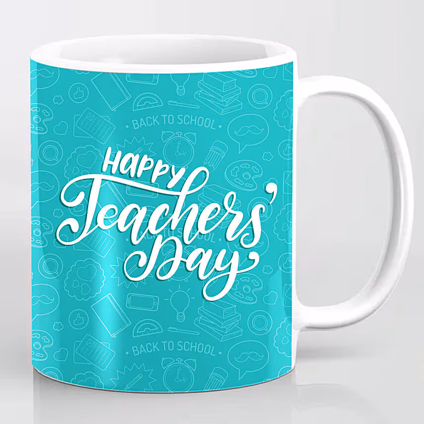 Happy Teachers Day Blue Mug