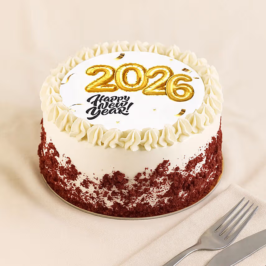 New Year Red Velvet Cake 6 Inches
