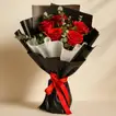 Elegant Red Rose Bouquet - 5 Roses