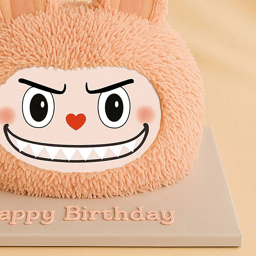 Labubu Mokoko Face Cake