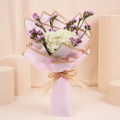White Hydrangea Bouquet - Flowers