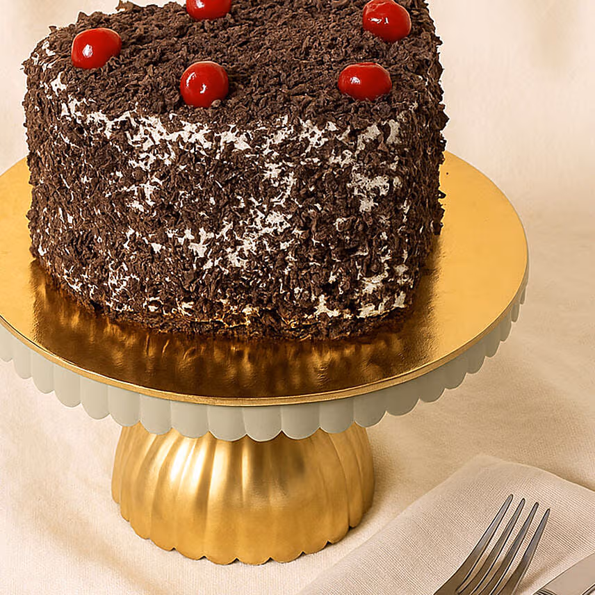 Heart Shape Blackforest Cake