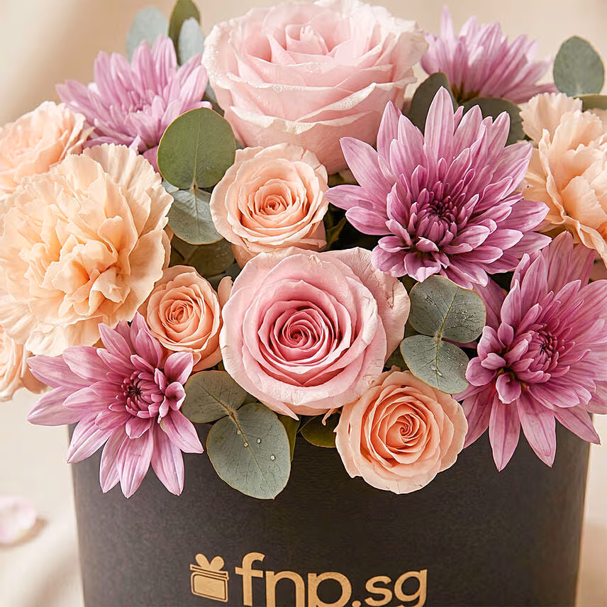 Elegant Flower Arrangement in a Premium Black Box