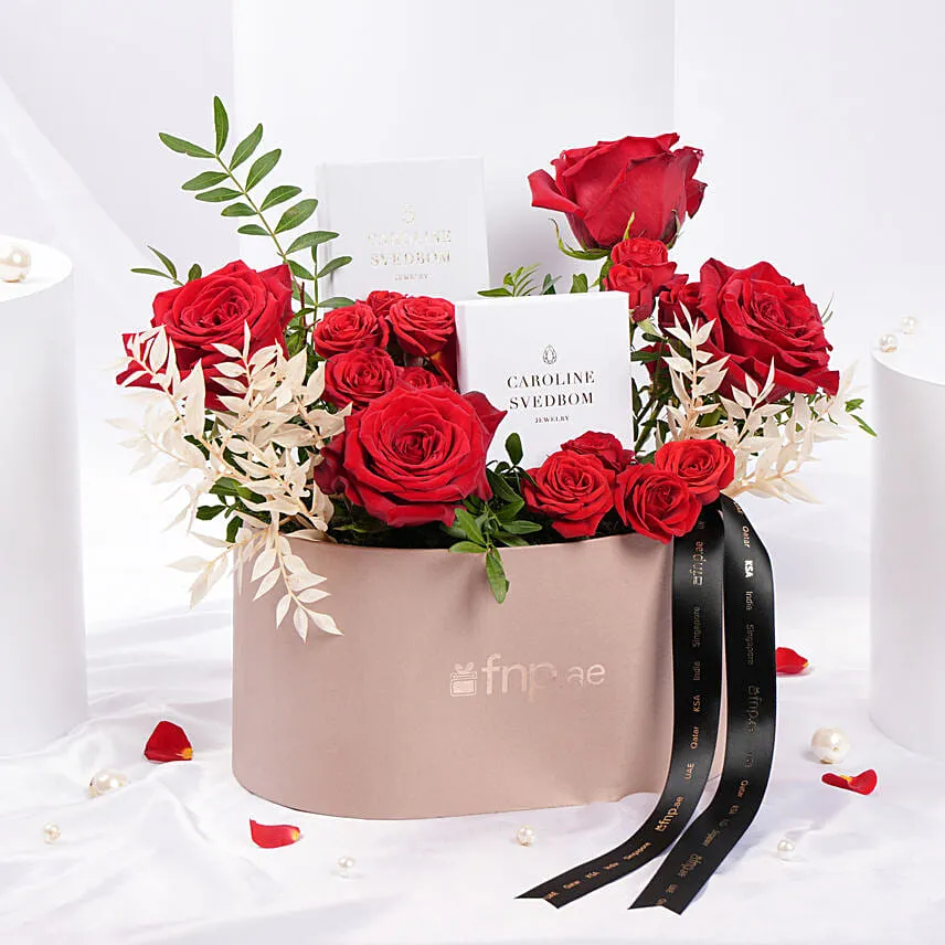Caroline Svedbom Baguette Heart Jewelery Gift Set For Her