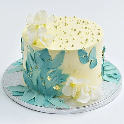 Elegant Pearls of Love Chocolate Cake