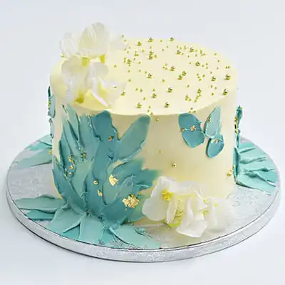 Elegant Pearls of Love Chocolate Cake