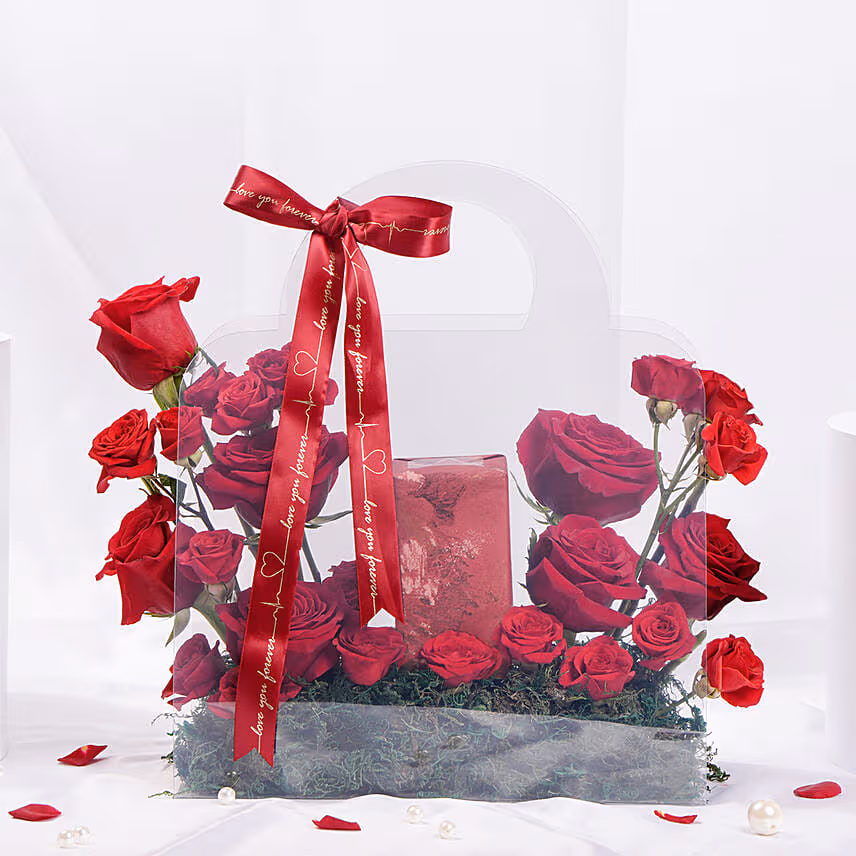 Loveâ€™s Essence Red Roses Bag