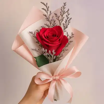A Blissful Red Rose