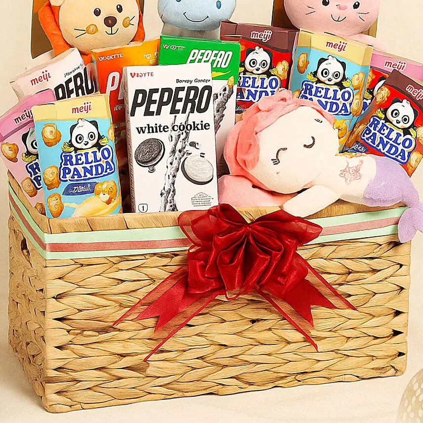 Rectangular Basket Baby Hamper