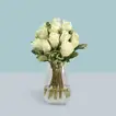 Roses Arrangement In A Glass Vase