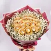 Elegant Designer Rocher Bouquet with Ferrero Chocolates and Gypso Fillers