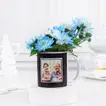 Personalized Blue Daisy Flower Mug Arrangement with Photo