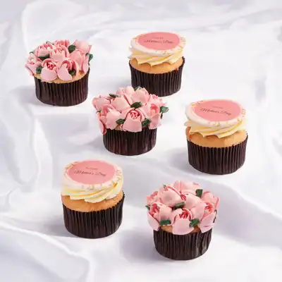 Elegant Mother's Day Red Velvet Cupcakes - Perfect Gift for Mom