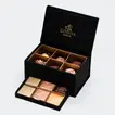 Luxurious Godiva Mini Royal Box with Sunflowers & White Roses Bouquet