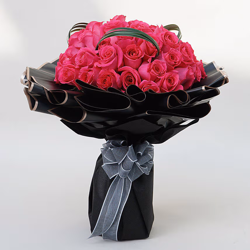 52 Dark Pink Roses for 520 V day
