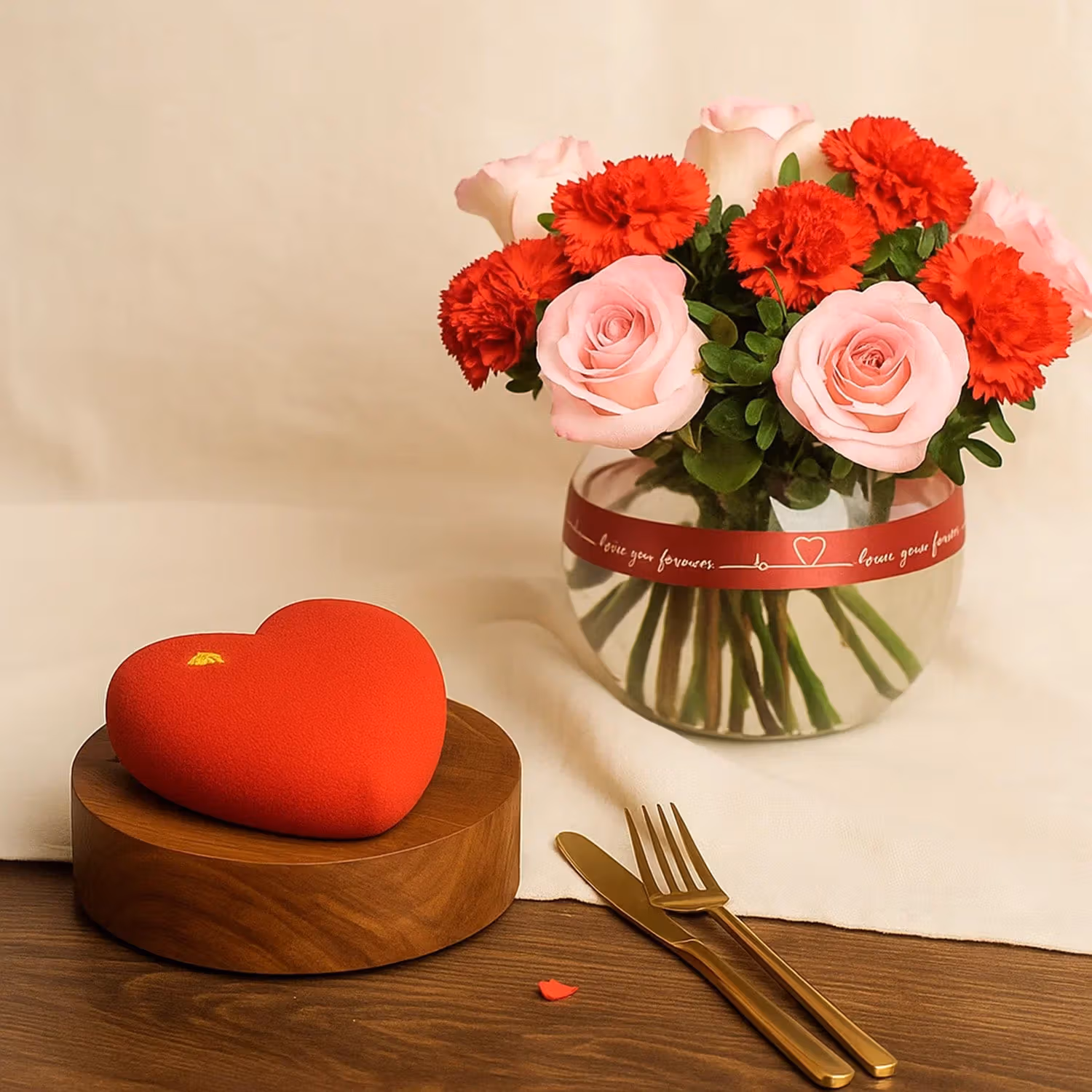 وعاء ورود الحب البديع