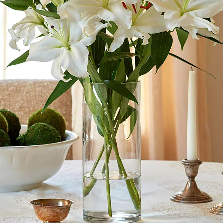 Happiness With Lilies Arrangement And Ferrero Rocher