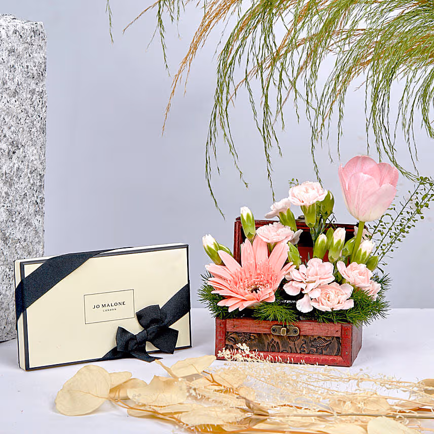 Jo Malone Perfume Box and Flowers