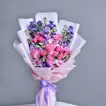 Elegant Pink Posy Bouquet with Roses and Seasonal Blooms