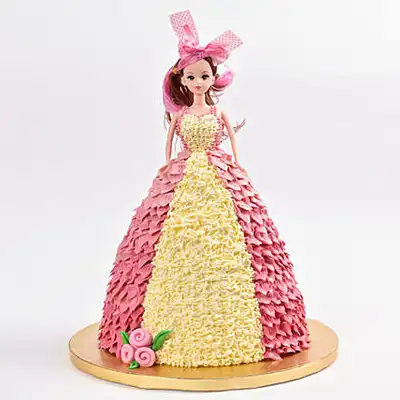 Delightful Barbie Princess Chocolate Cake - Perfect for Celebrations