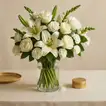 Love For White Flowers Vase