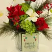 Season's Greetings Flower n Vanilla Cake Combo