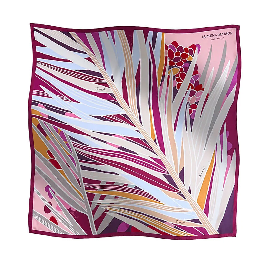 The Palm Scarf By Lumena Maison With Bouquet