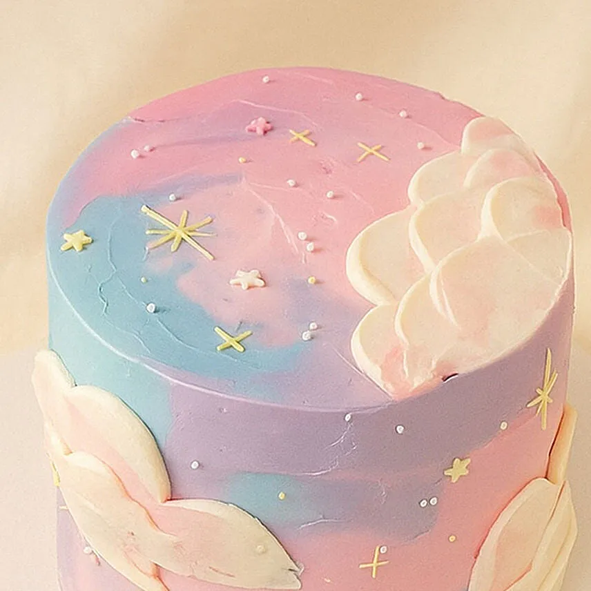 Rainbow Clouds Red Velvet Cake