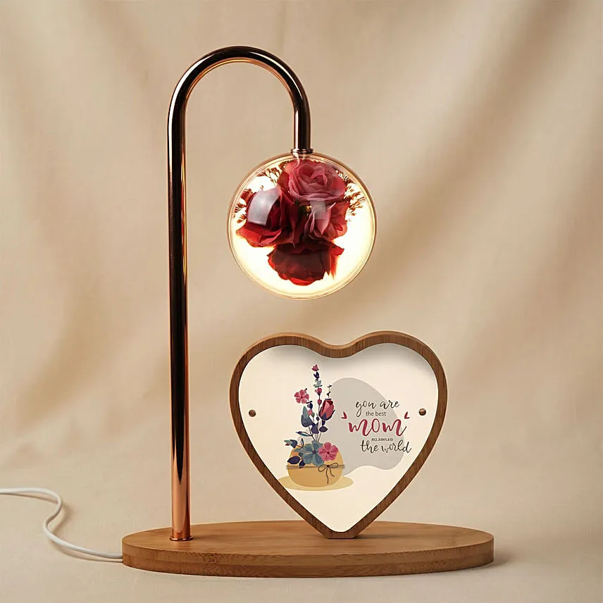 Best Mom in World Flower Lamp