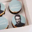 Celebrate with Happy Retirement Blue Theme Chocolate Cupcakes - Set of 6