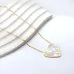 Luxe Mother of Pearl Heart Necklace by Signature Jewelry - Timeless Elegance