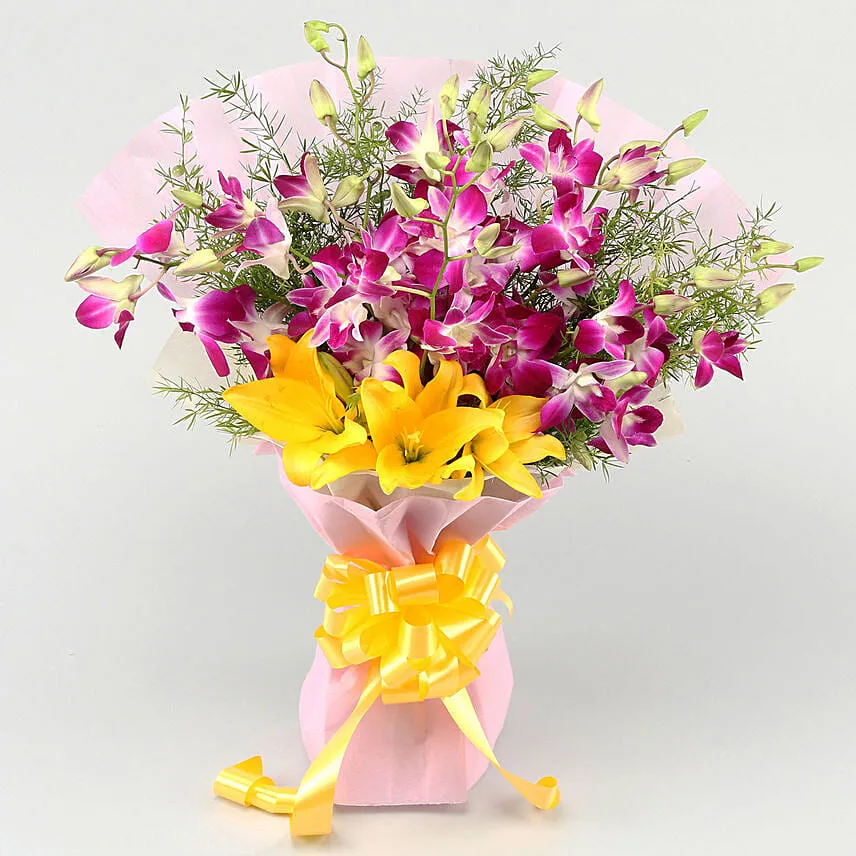 Eternal Assorted Flowers Bouquet With Ferrero Rocher
