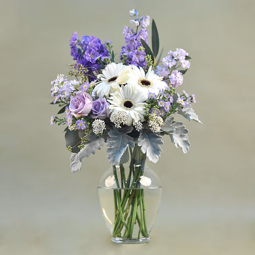 Soothing Mixed Flowers Vase