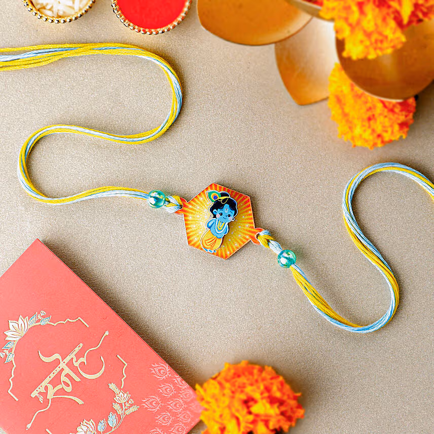 Single Enchanting Love in 3D Krishna Rakhi