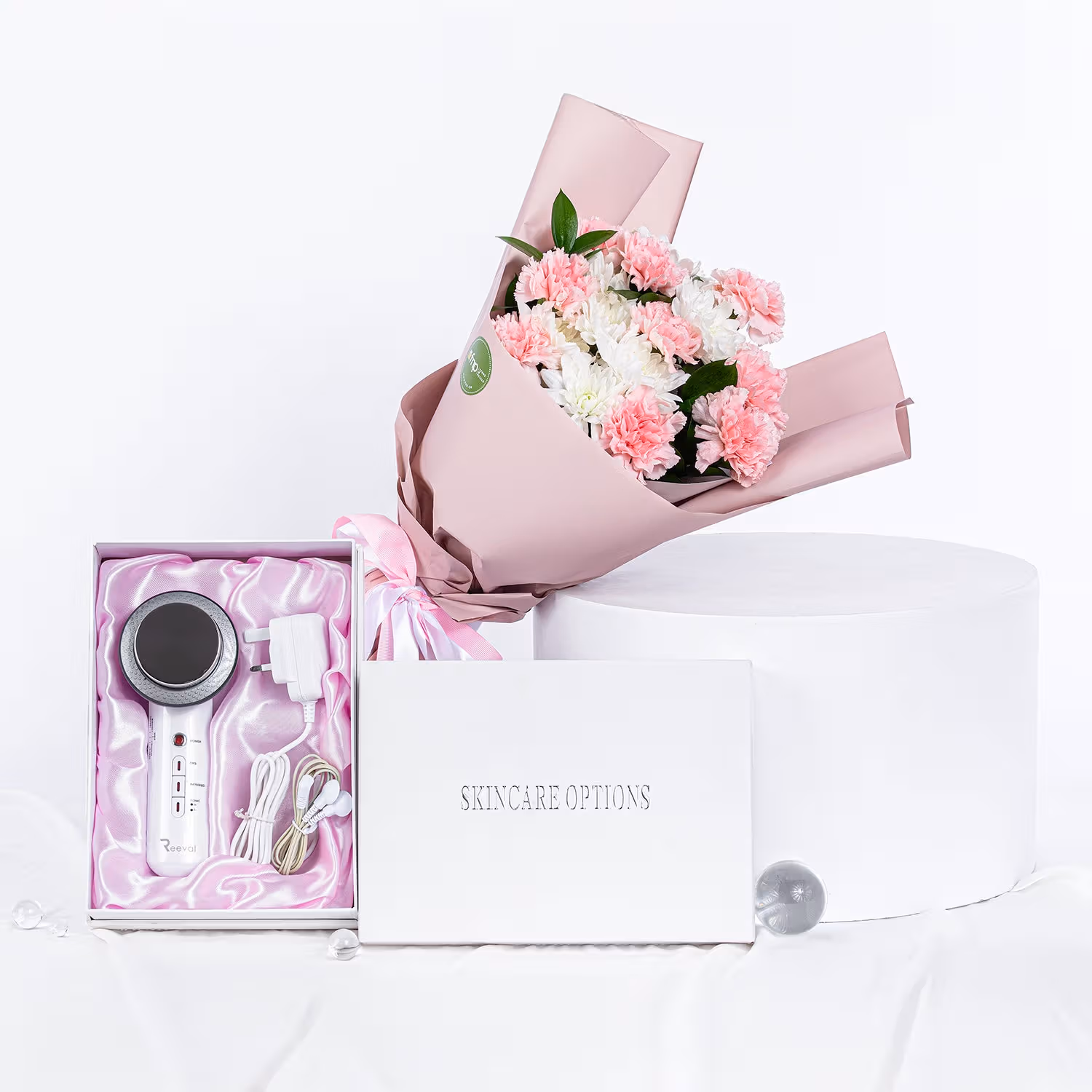 Luxurious Blooms Gift Set with 3-in-1 Skincare Device