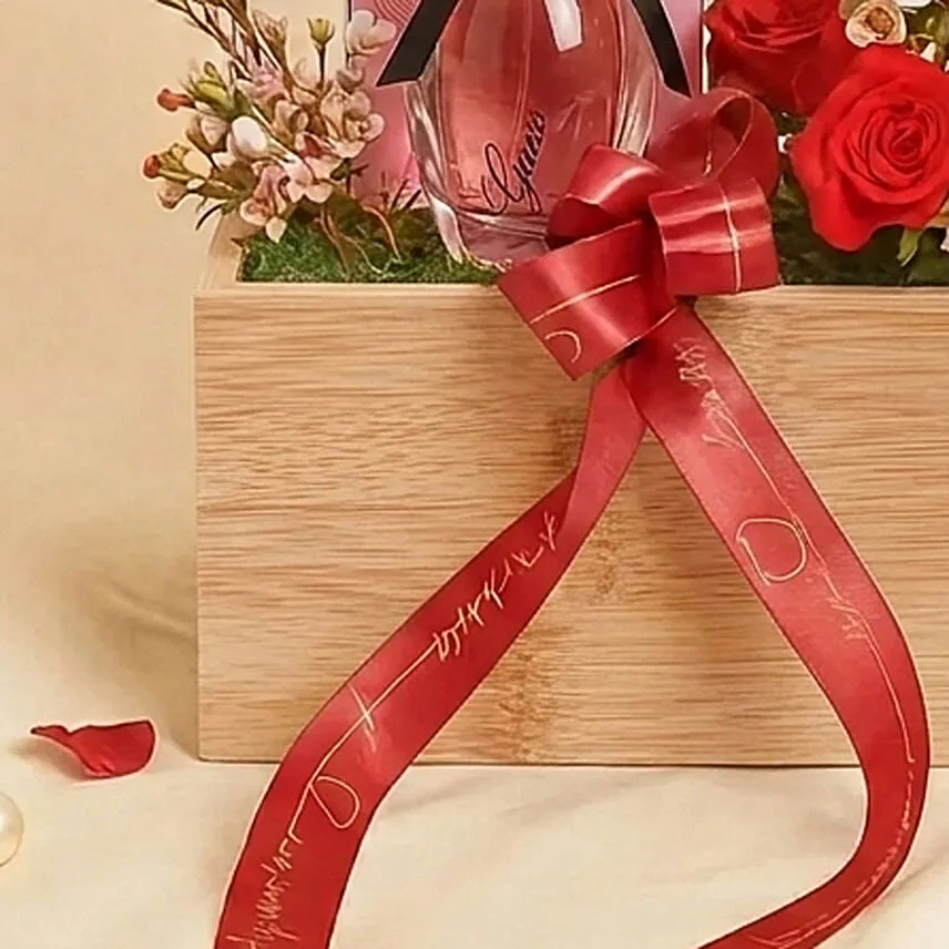 Burberry Touch Perfume and Red Roses Valentineâ€™s Gift Basket