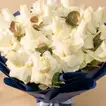 Elegant White Rose and Eucalyptus Bouquet