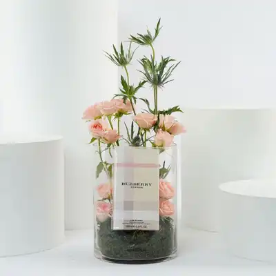 Burberry London Perfume for Her with Elegant Baby Rose Vase Set
