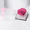 Elegant Pink Infinite Love Cube Box with Forever Rose