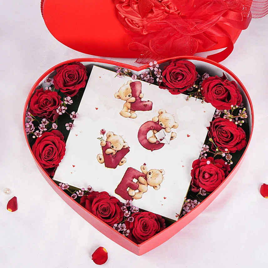 Chocolate and Valentines Roses Box