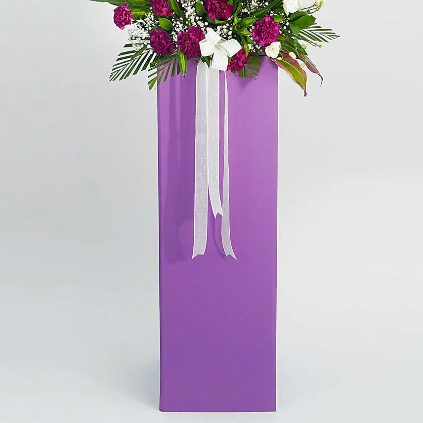Ravishing Mixed Flowers Cardboard Stand
