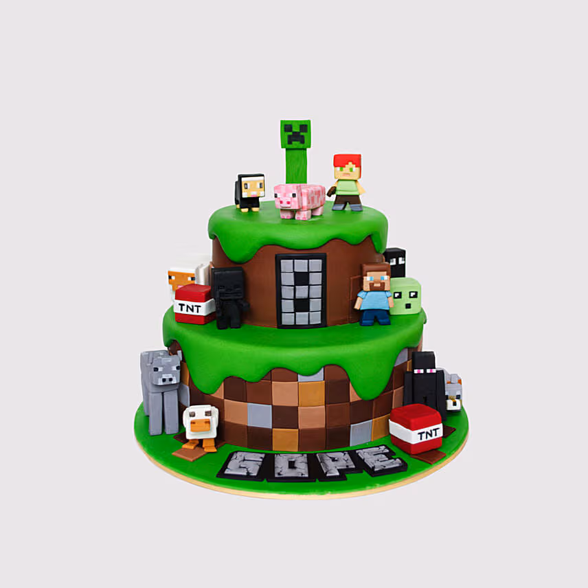 Minecraft World Cake